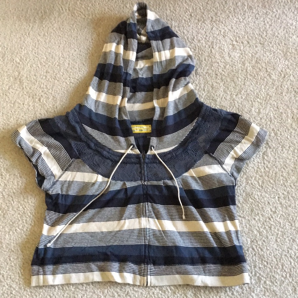 Free people cropped zippered hoodie